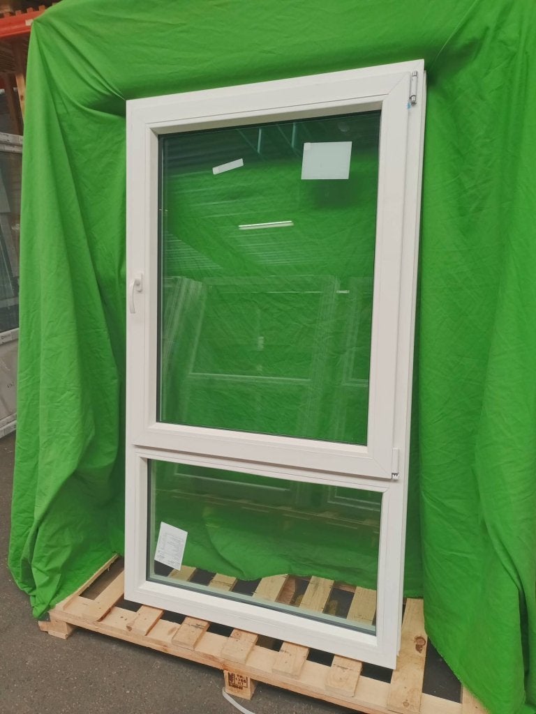 Kunststof Draaikiep vast kozijn  b98,6 x h179 -2367-, Kunststof, Raamkozijn, Niet ingevuld, Ophalen of Verzenden