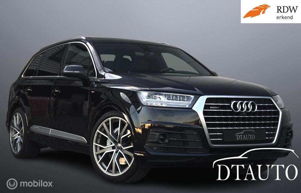Audi Q7 SQ7 50 TDI Pano Bose Nachtz 3xS-Line Standk Keyles, Auto's, Bestelauto's, Gebruikt, 2255 kg, Zwart, Bedrijf