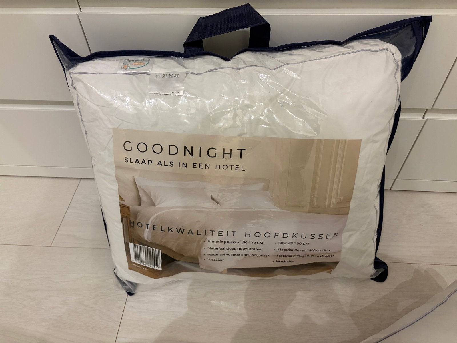 Goodnight Hotelkwaliteit Hoofdkussen - Nieuw, Eenpersoons, Wit, Katoen, Nieuw