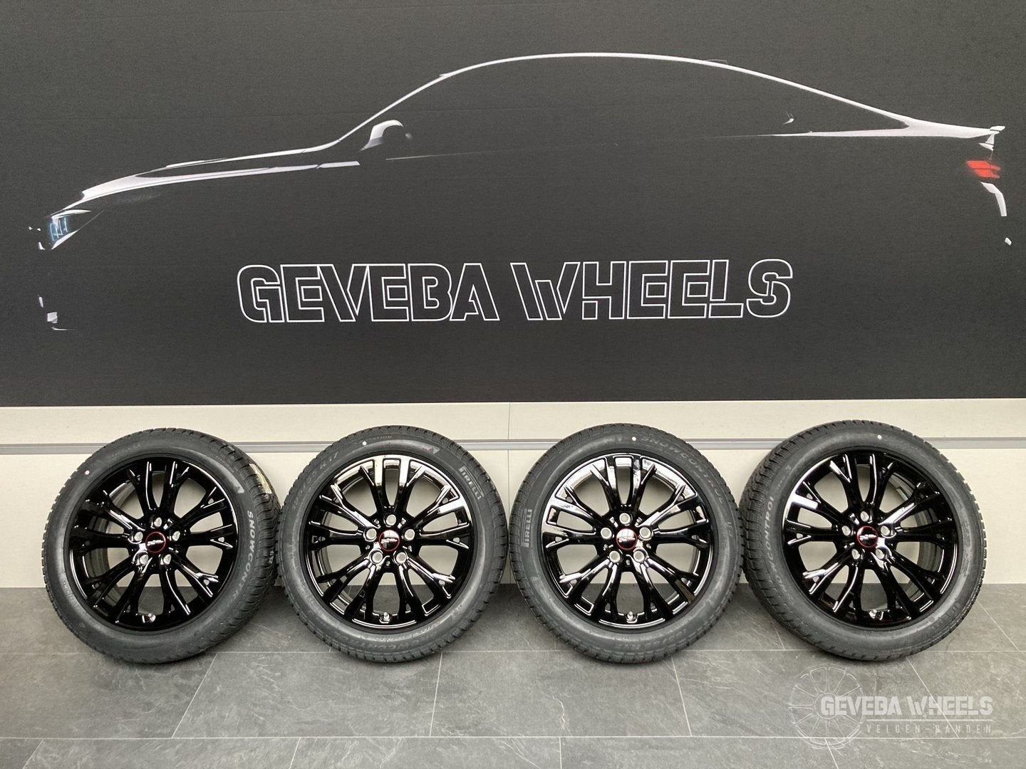 17” originele Mini Cooper J01 JCW velgen + winterbanden 991, Gebruikt, -, -, Banden en Velgen