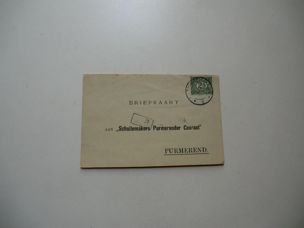 Monnickendam,Purmerend,Schuitemakers Courant,Predikbeurten, Verzamelen, Ansichtkaarten | Nederland, Verzenden, Voor 1920, Gelopen