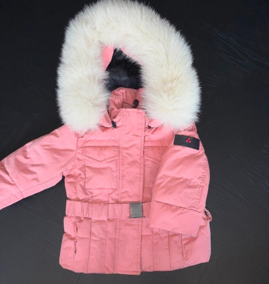 Peuterey Roze Winterjas met Bontkraag voor Meisjes, Ophalen of Verzenden, Zo goed als nieuw, Peuterey, Meisje