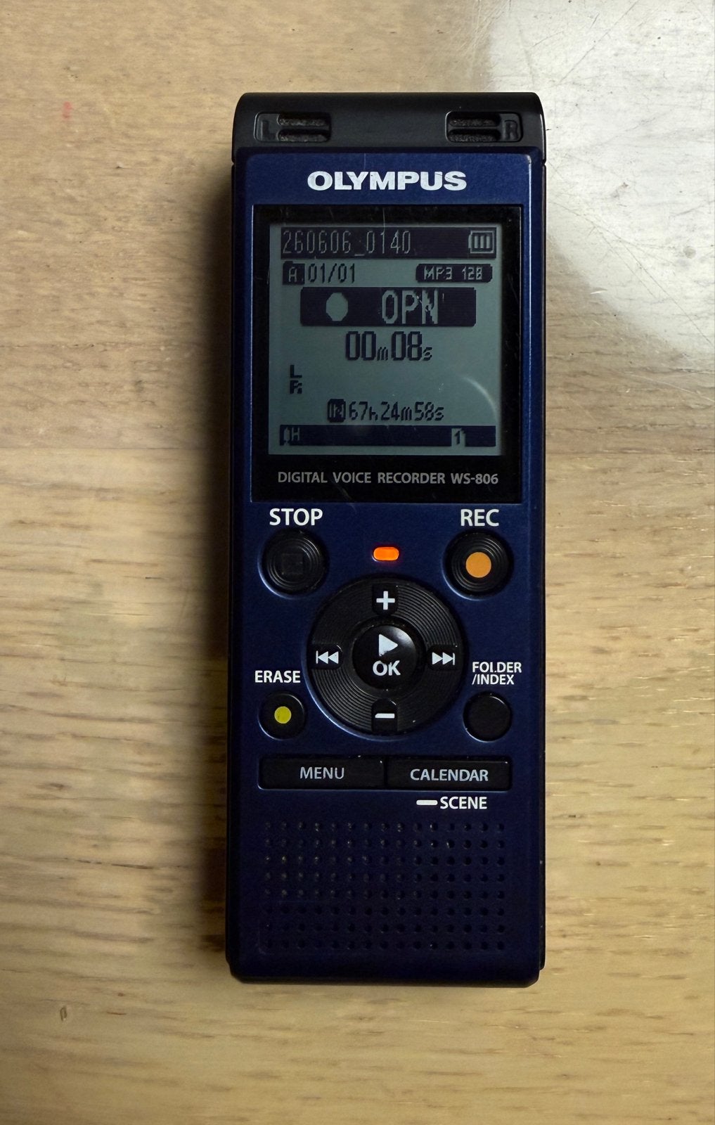 Olympus WS-806 Digitale Voicerecorder 4GB USB, Ophalen of Verzenden, Gebruikt