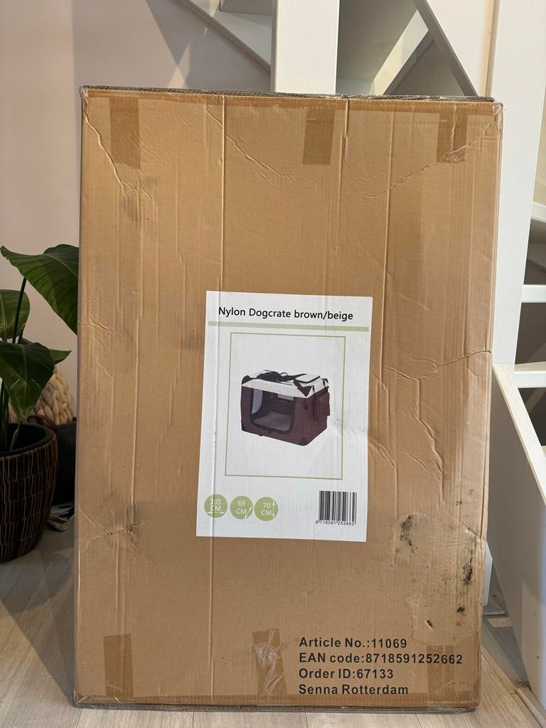 Nylon Dogcrate travelling bag W101cm x D69 cm x H70cm, Ophalen, Nieuw