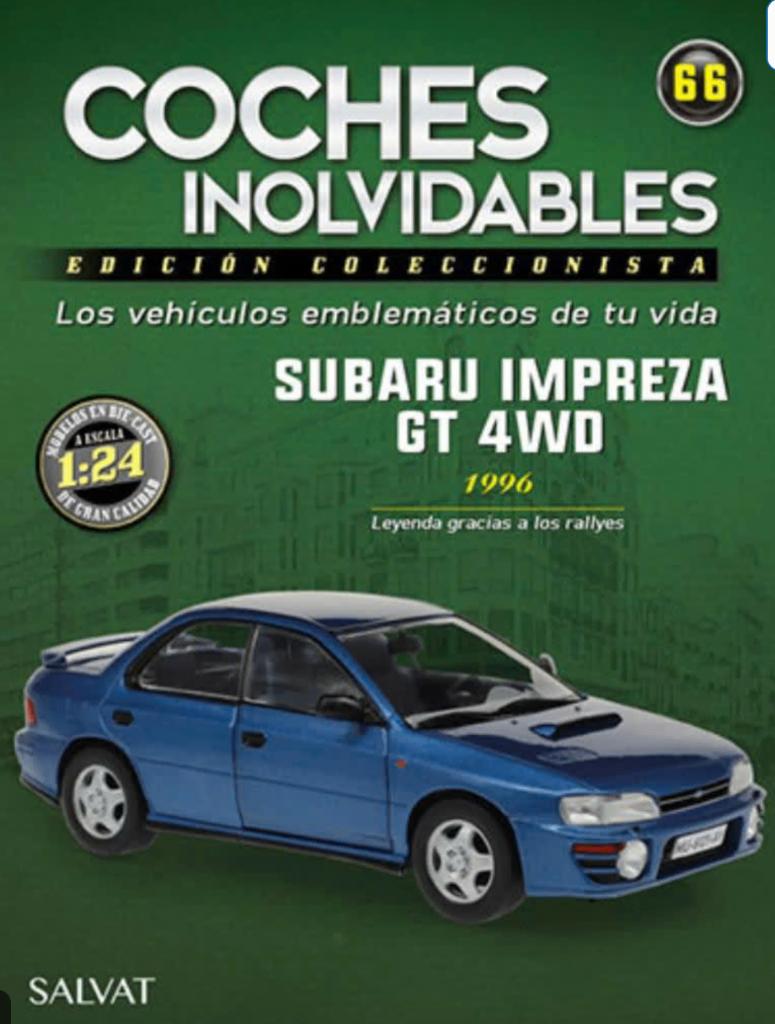 Subaru Impreza GT 4WD 1996 1/24 Coches inolvidables # 66, Hobby en Vrije tijd, Modelauto's | 1:24, Verzenden, Nieuw, Auto, Overige merken