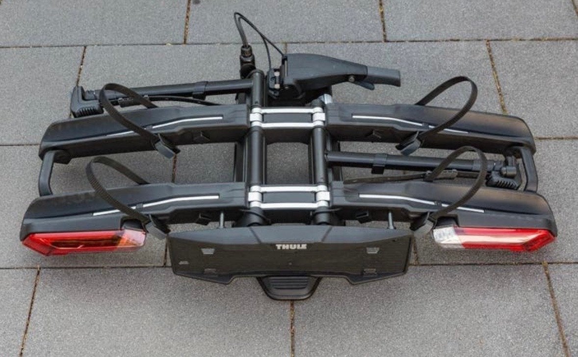 Thule Epos 2 Fietsendrager voor 2 fietsen, Auto diversen, Fietsendragers, Zo goed als nieuw, Trekhaakdrager, 2 fietsen, Brede banden