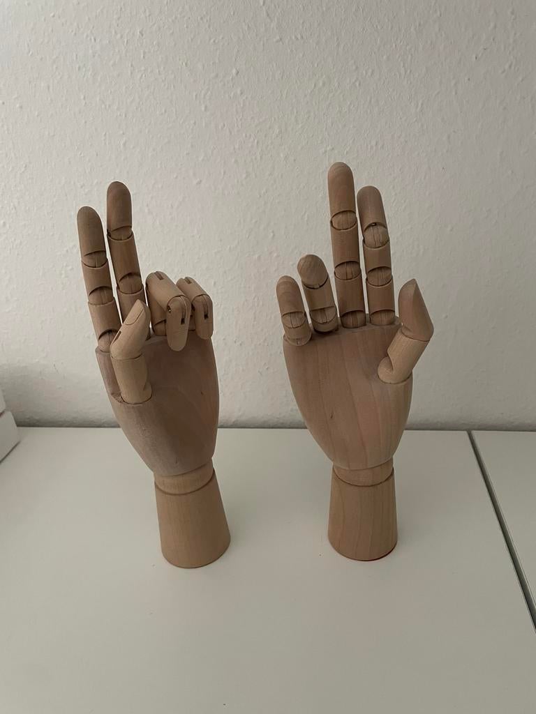Ikea mooie houten schildershanden, Ophalen, Zo goed als nieuw