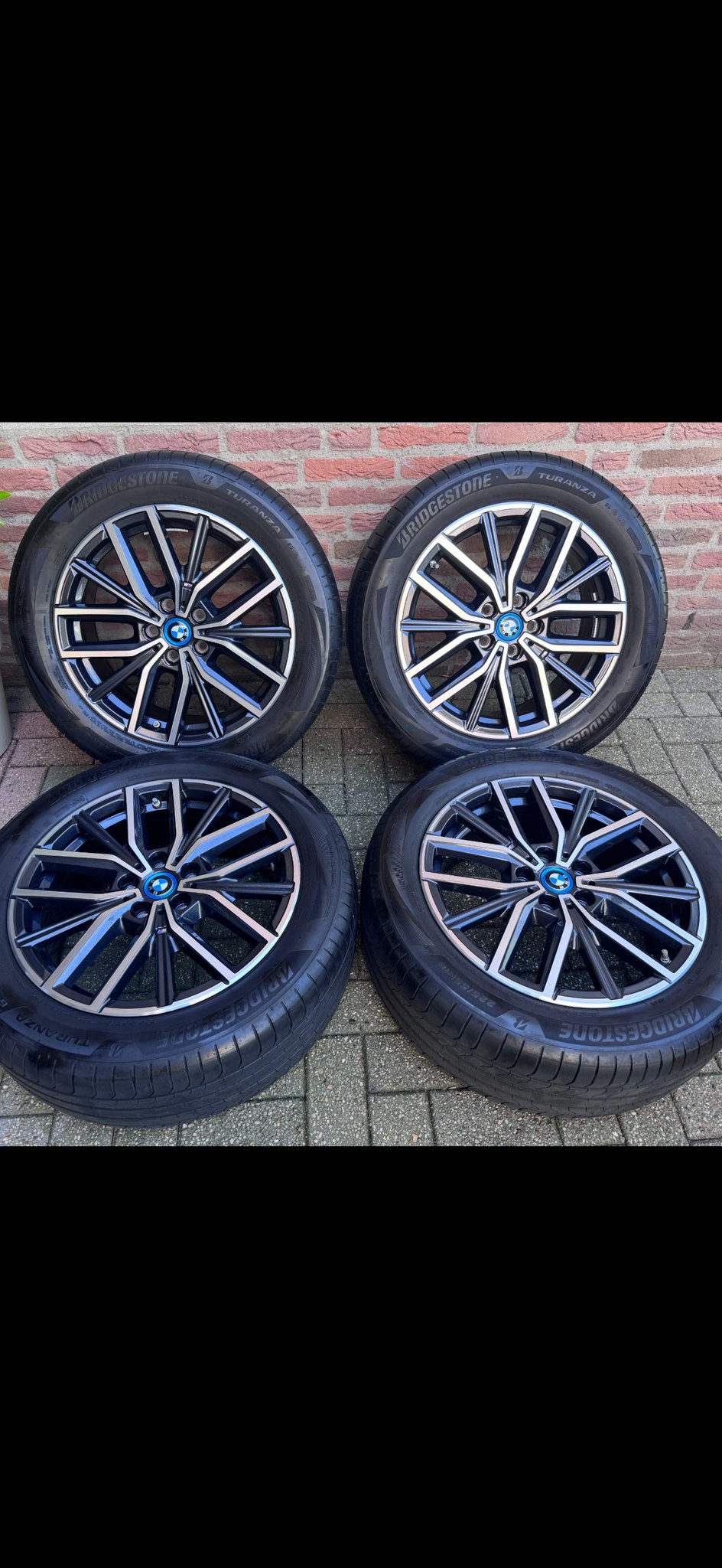 BMW 18 inch velgen met Bridgestone Turanza zomerbanden, Auto-onderdelen, Ophalen, 18 inch, Gebruikt, Banden en Velgen
