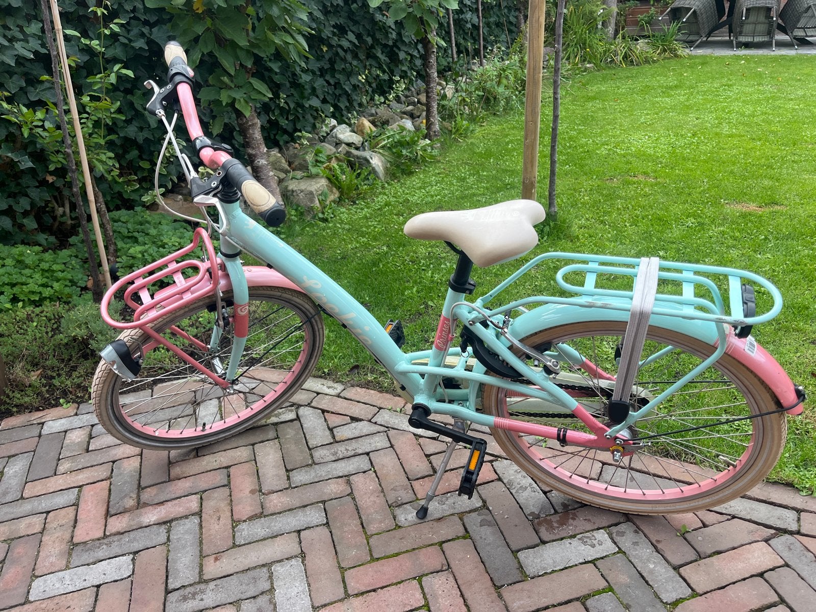 Lookio Princess kinderfiets 22 inch, Ophalen, Gebruikt, Velgrem, 20 inch of meer