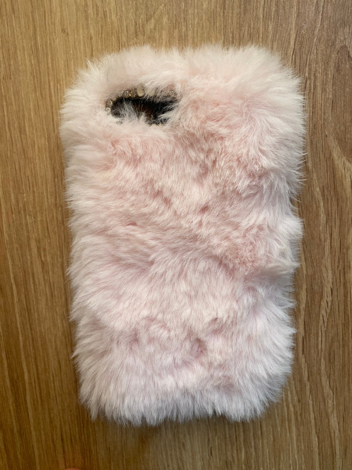 Leuk telefoonhoesje met roze nepbond 8 bij 16 cm, Ophalen of Verzenden, Zo goed als nieuw