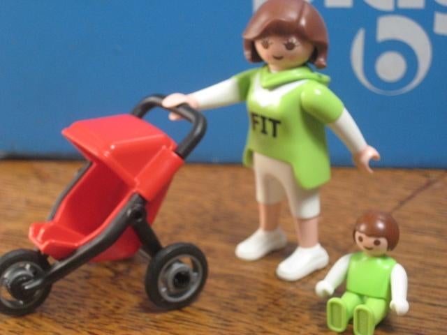 gezin huis special 4697 sportief moeder + baby buggy 100%, Kinderen en Baby's, Speelgoed | Playmobil, Zo goed als nieuw, Los playmobil