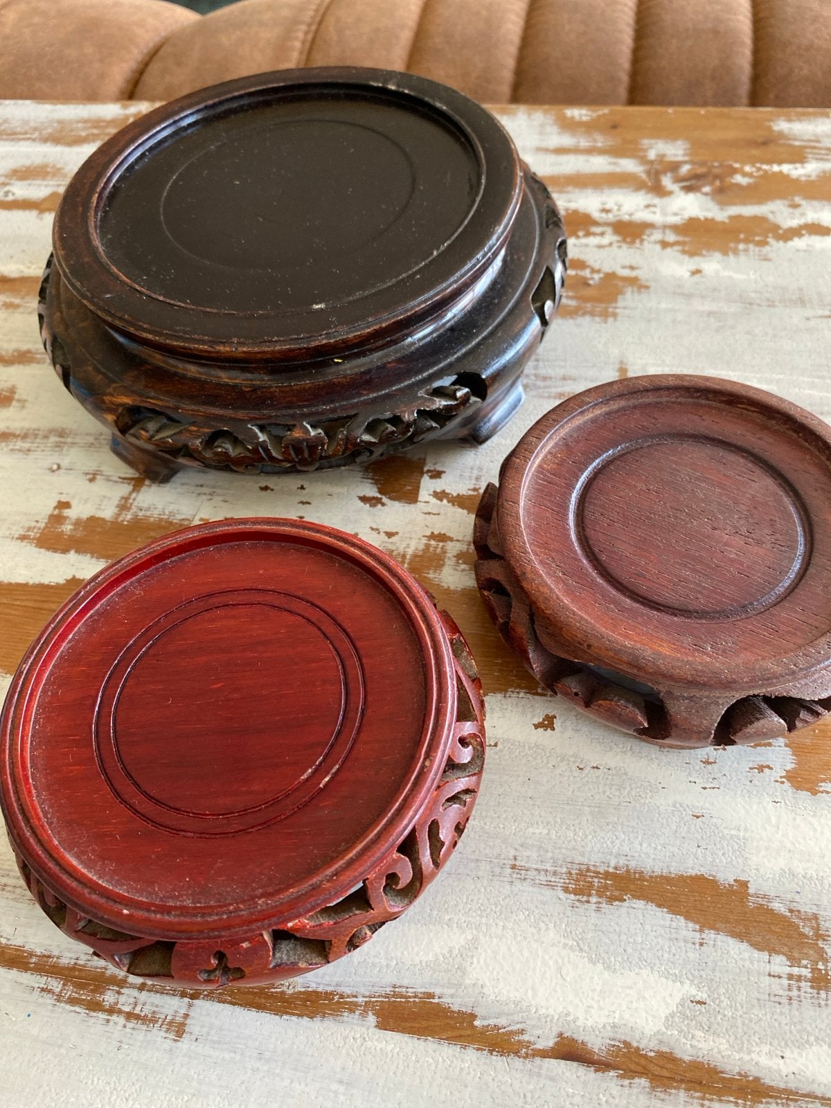 Japans/ Chinees houten onderzetters/display standaards, Antiek en Kunst, Ophalen