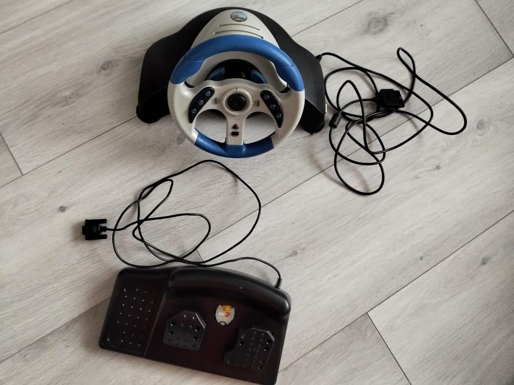 Racestuur + pedalen PS2, Ophalen, Gebruikt, Zonder controller