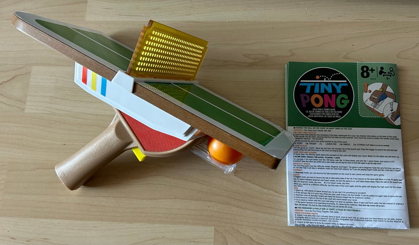 Tiny Pong Solo Tafeltennis Spel - Hasbro, Ophalen of Verzenden, Zo goed als nieuw, Jongen of Meisje