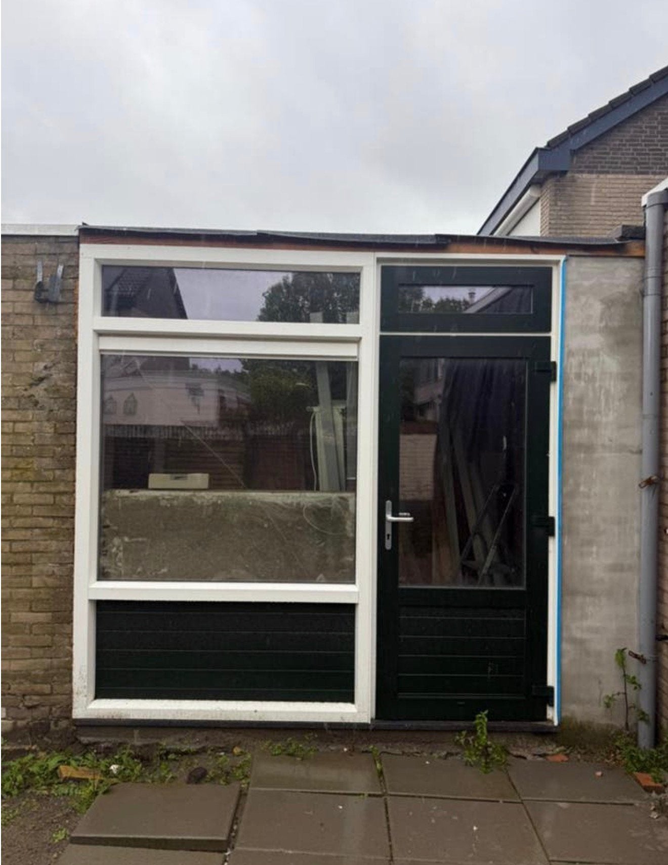 Kunststof Pui met Deur 252 x 247 HR++ Glas Inclusief Kozijn, Doe-het-zelf en Verbouw, Kozijnen en Schuifpuien, Ophalen, Kunststof