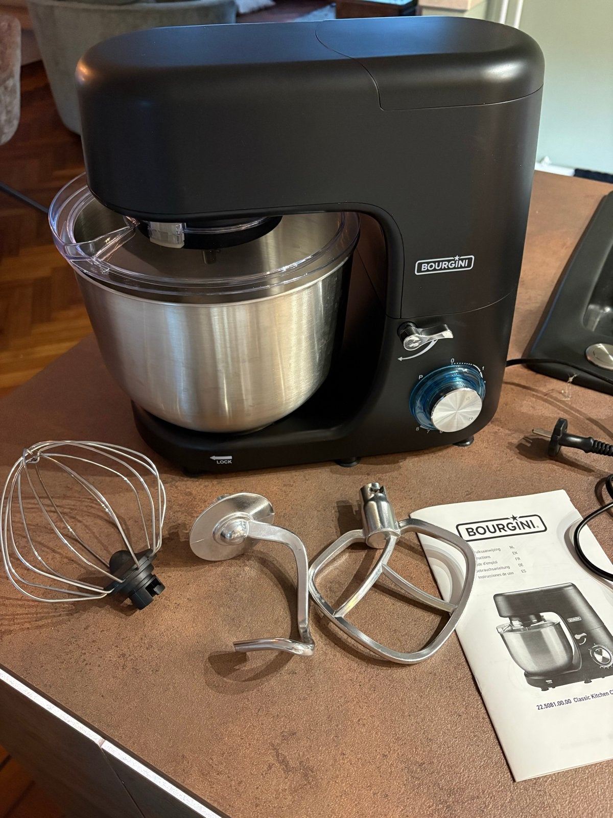 Bourgini Classic Kitchen Chef XL - Zwart, 4 liter of meer, Ophalen, Gebruikt, 3 snelheden of meer