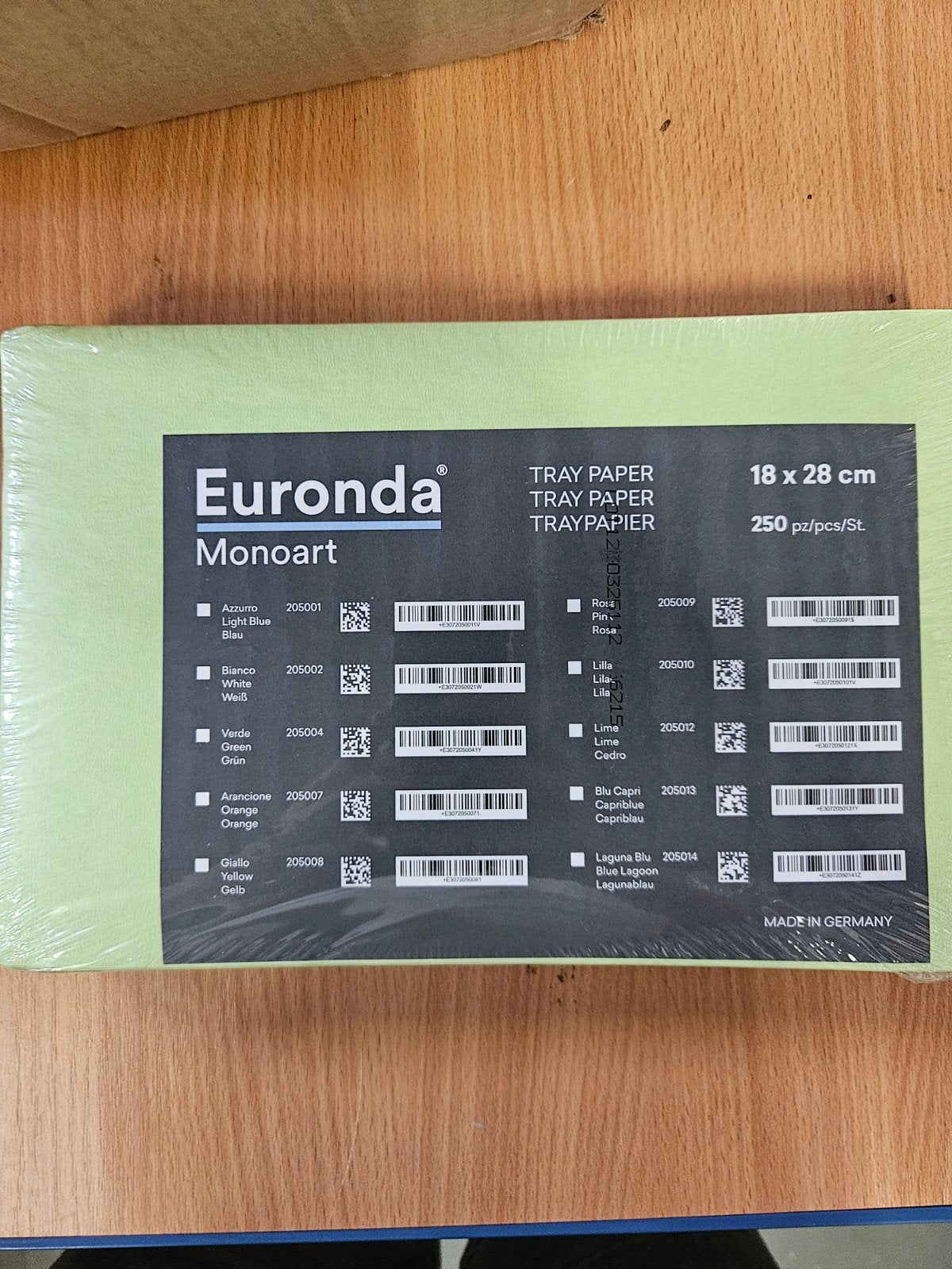 10x Euronda Monoart Tray Paper 18x28 cm - Groen, Ophalen of Verzenden, Nvt, Nvt, Nvt