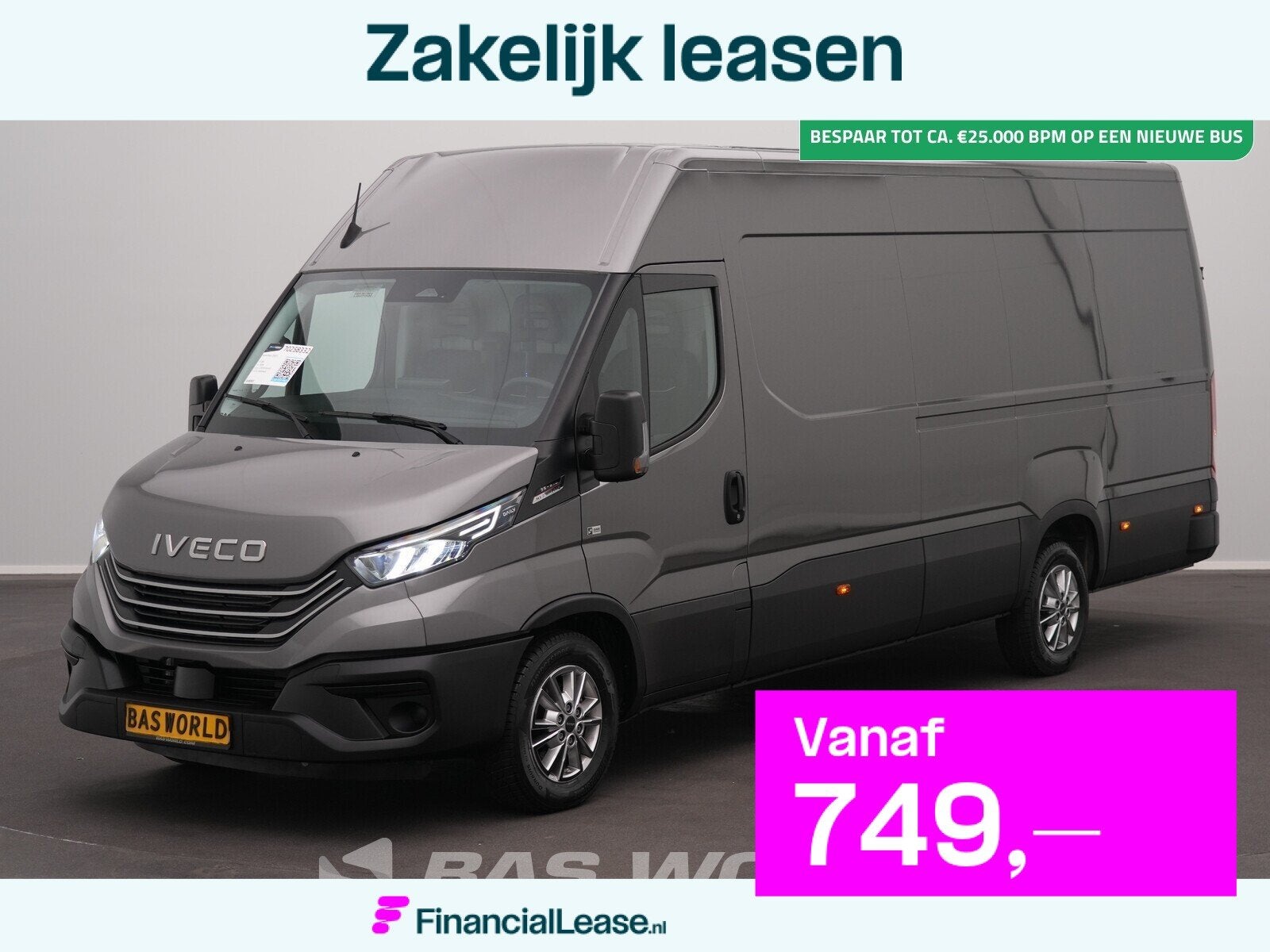 Iveco Daily 35S21 BPM VRIJ! 3.0L Automaat 210PK L3H2 2025-Mo, Automaat, Stof, Euro 6, 4 cilinders