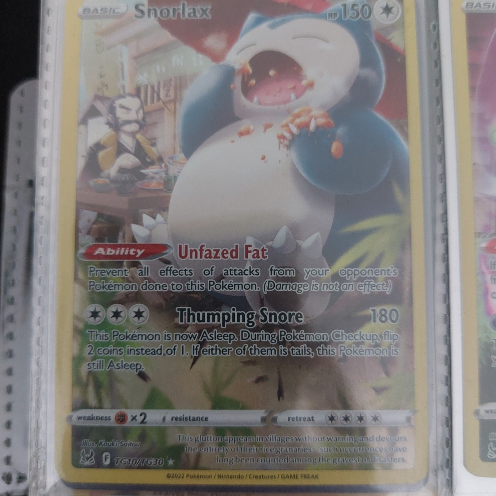 Pokémon Kaart Snorlax TG10/TG30 (2022) - Zo goed als nieuw, Ophalen of Verzenden, Zo goed als nieuw, Losse kaart