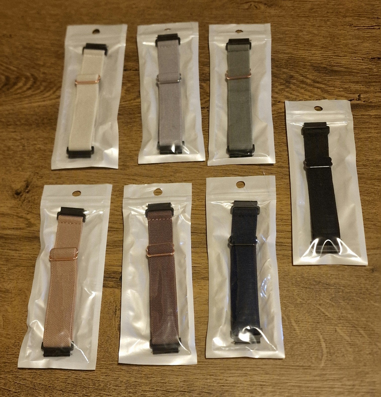 NIEUW Samsung Watch tm 7 bandjes van elastisch textiel, Ophalen, Nieuw, Zwart, Android