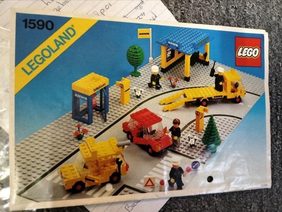 LEGO Legoland 1590 ANWB Wegenwacht set compleet, Gebruikt, Lego, Ophalen of Verzenden, Compleet