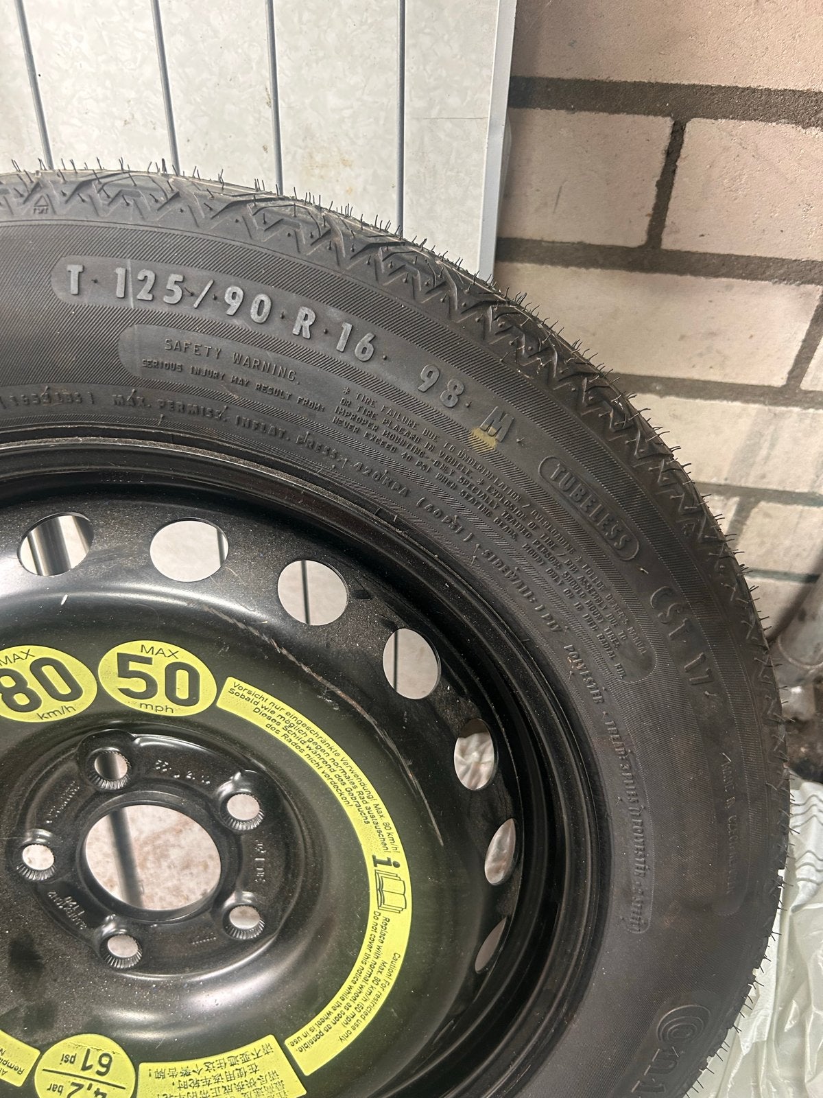 T125/90 R16 thuiskomer reservewiel, Auto-onderdelen, Banden en Velgen, 16 inch, Overige, Banden en Velgen, Nieuw