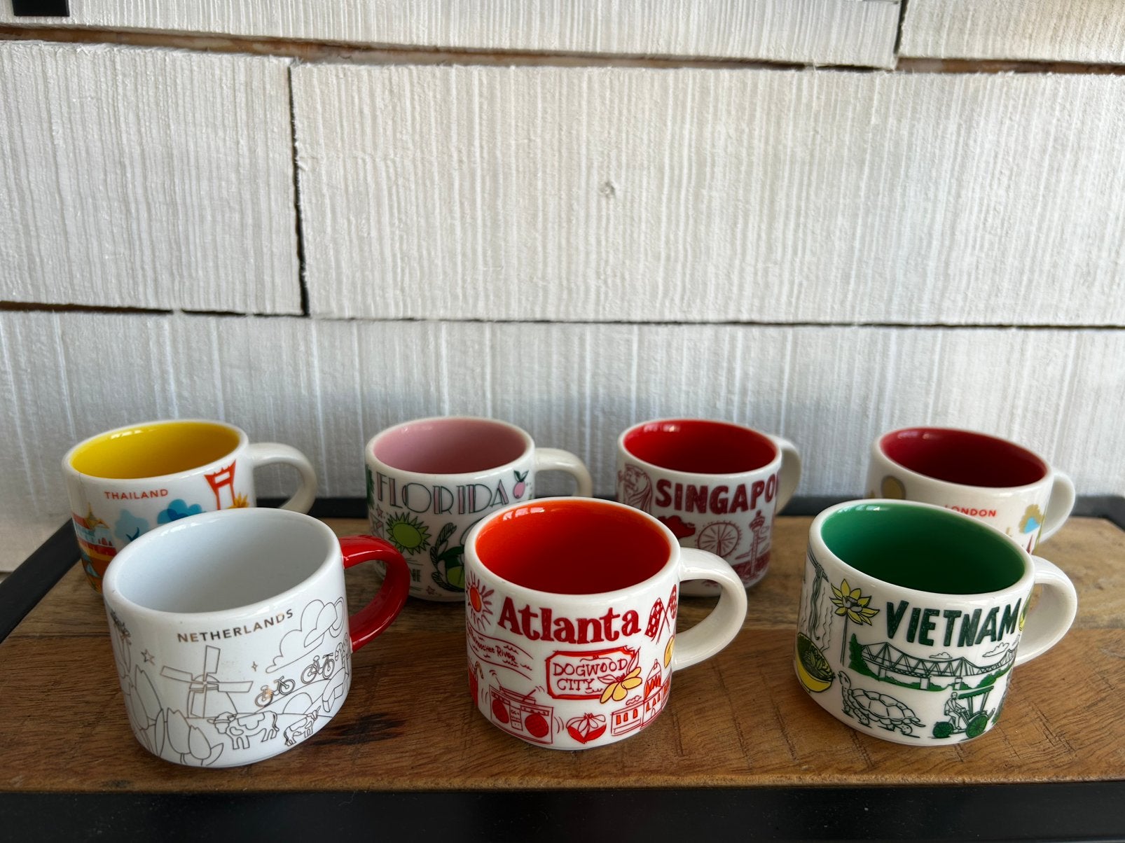 Starbucks espresso kopjes special editions, Ophalen, Zo goed als nieuw, Overige stijlen, Kop(pen) en/of Schotel(s)