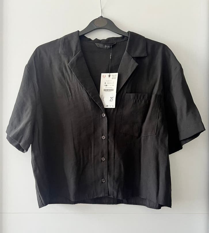 Zara zwarte blouse - maat S nieuw, Kleding | Dames, Blouses en Tunieken, Ophalen of Verzenden, Nieuw, Maat 36 (S), Zwart