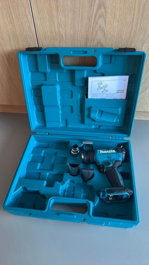 Makita heteluchtpistool met koffer DHG180ZK, Ophalen of Verzenden, Zo goed als nieuw