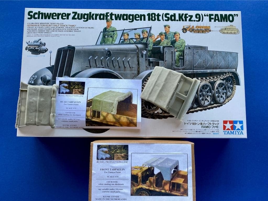 Tamiya	35239	German Half-Track "Famo" 	1/35 & resin huif set, Tank, Verzenden, 1:32 tot 1:50, Nieuw