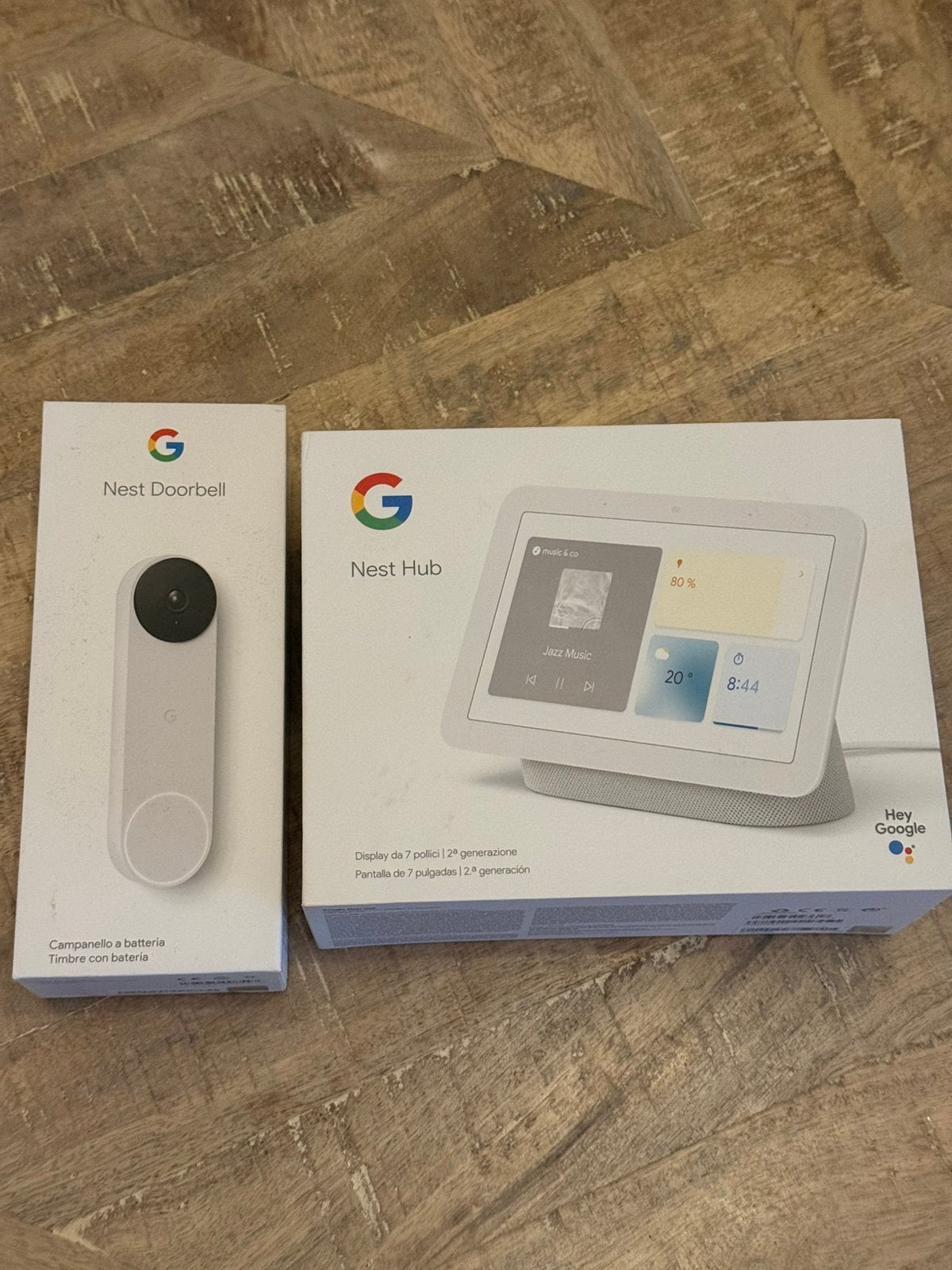 Google Nest Deurbel (Battery) + Google Nest Hub 2nd Gen, Ophalen, Zo goed als nieuw