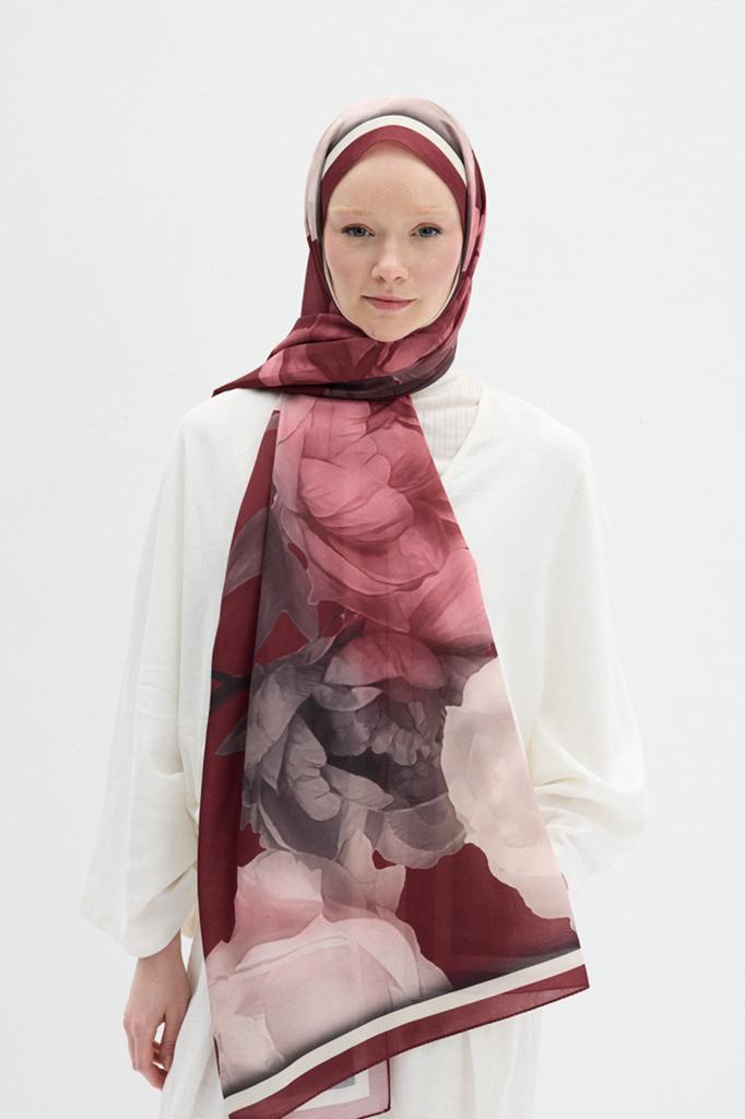 Lotus Soft Collection Premium Sjaal - Bloemenprint, Ophalen of Verzenden, Nieuw, Sjaal