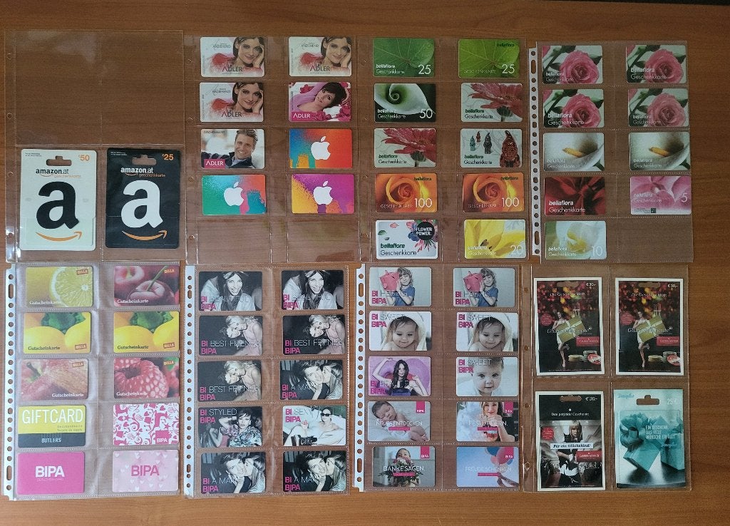 Verzameling cadeaukaarten Oostenrijk, Ophalen of Verzenden