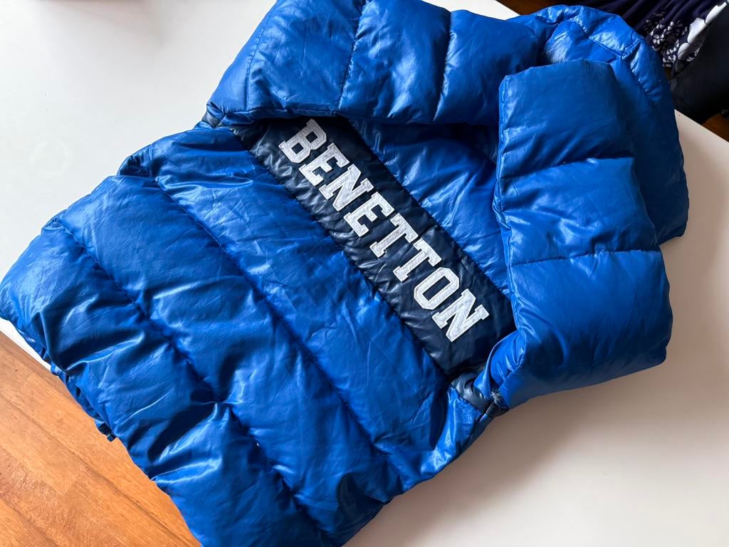 Benetton Jas zo goed als nieuw maat 130, Ophalen of Verzenden, Zo goed als nieuw, Jongen, Jas