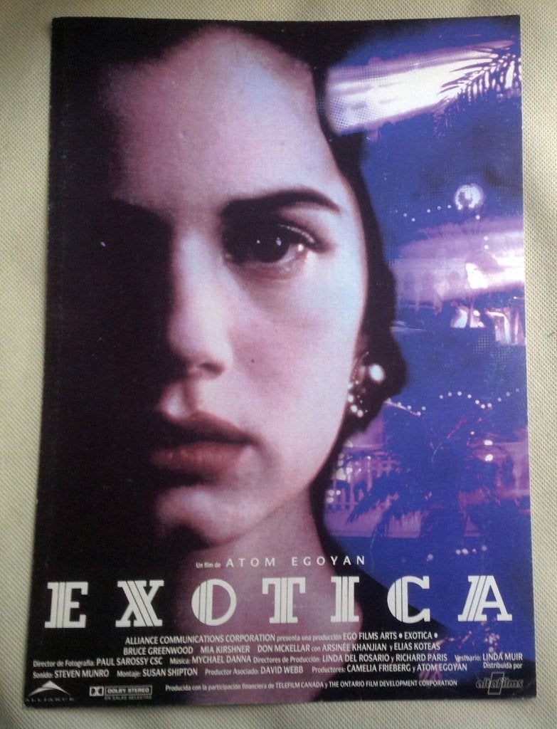 Exotica Atom Egoyan 1994, Verzenden, A1 t/m A3, Film en Tv, Rechthoekig Staand