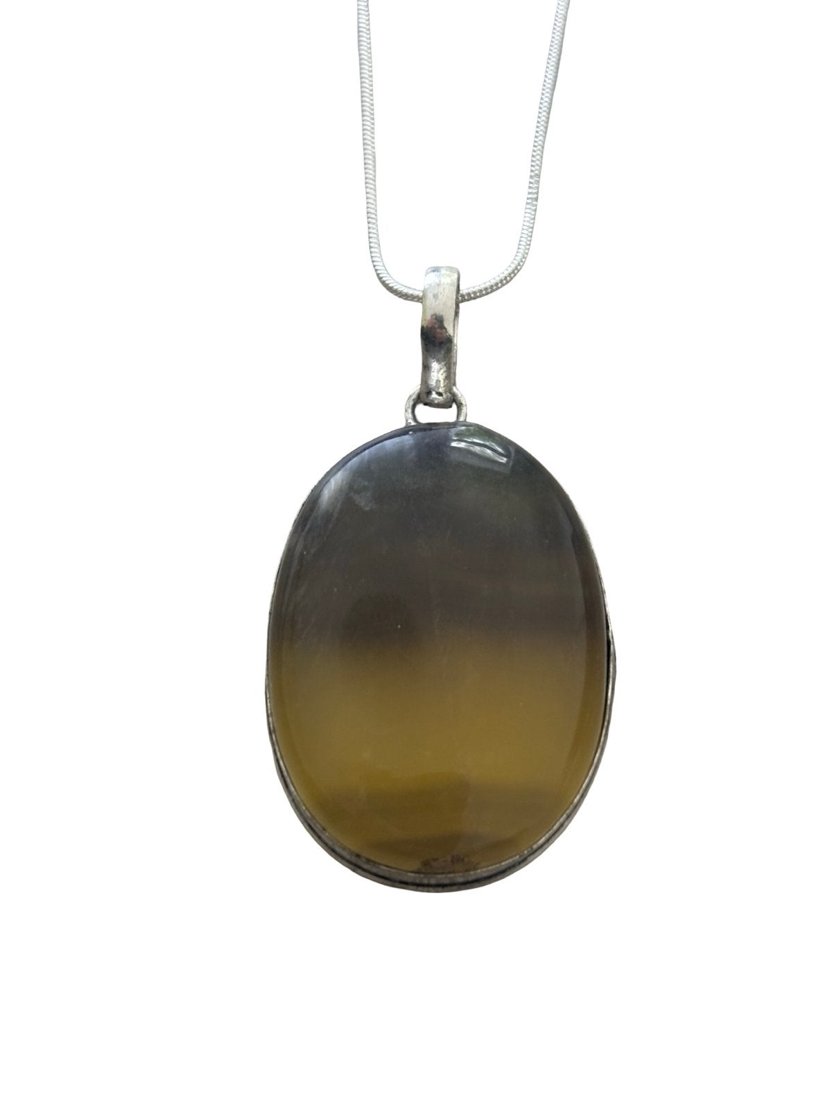 Fluoriet Ketting Edelsteen Ovaal Sieraden Spiritualiteit, Overige kleuren, Vanbeeksaar4@gmail.com, Nieuw, Ophalen of Verzenden