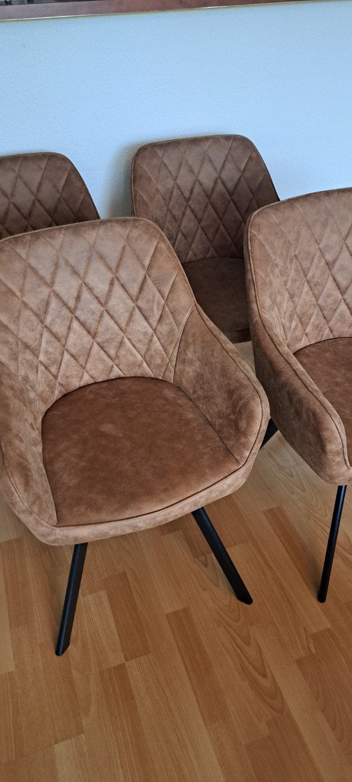 Eetkamerstoelen, Huis en Inrichting, Stoelen, Ophalen, Zo goed als nieuw, Bruin, Vier
