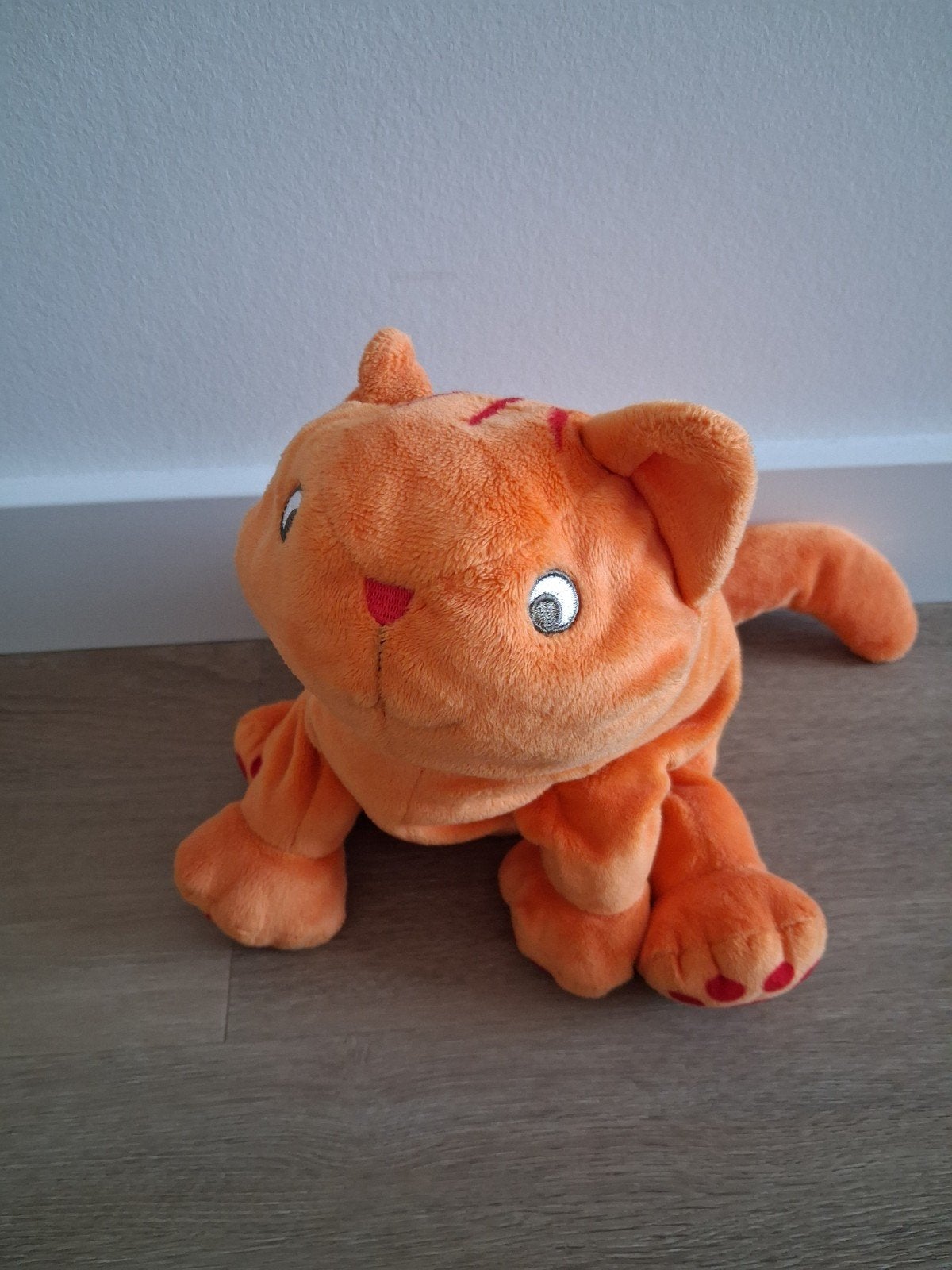 Knuffel Dikkie Dik oranje kater poes 30 cm L1786, Ophalen of Verzenden, Zo goed als nieuw
