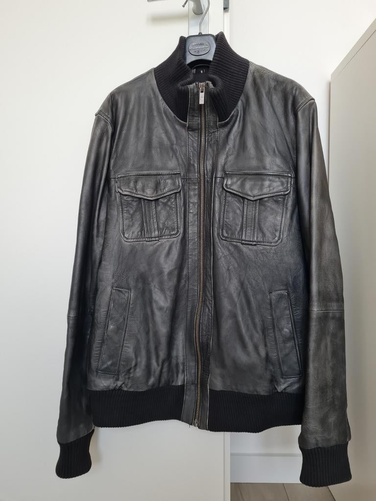 Heren leren jas Goosecraft zwart maat S Nieuw, Ophalen of Verzenden, Nieuw, Zwart
