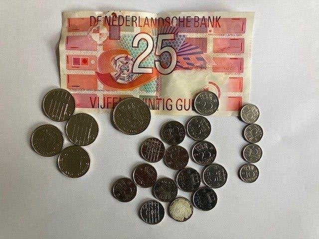 Oude Ned. munten bankbiljet daalder gulden kwartje dubbeltje, Ophalen of Verzenden, Koningin Juliana, Losse munt