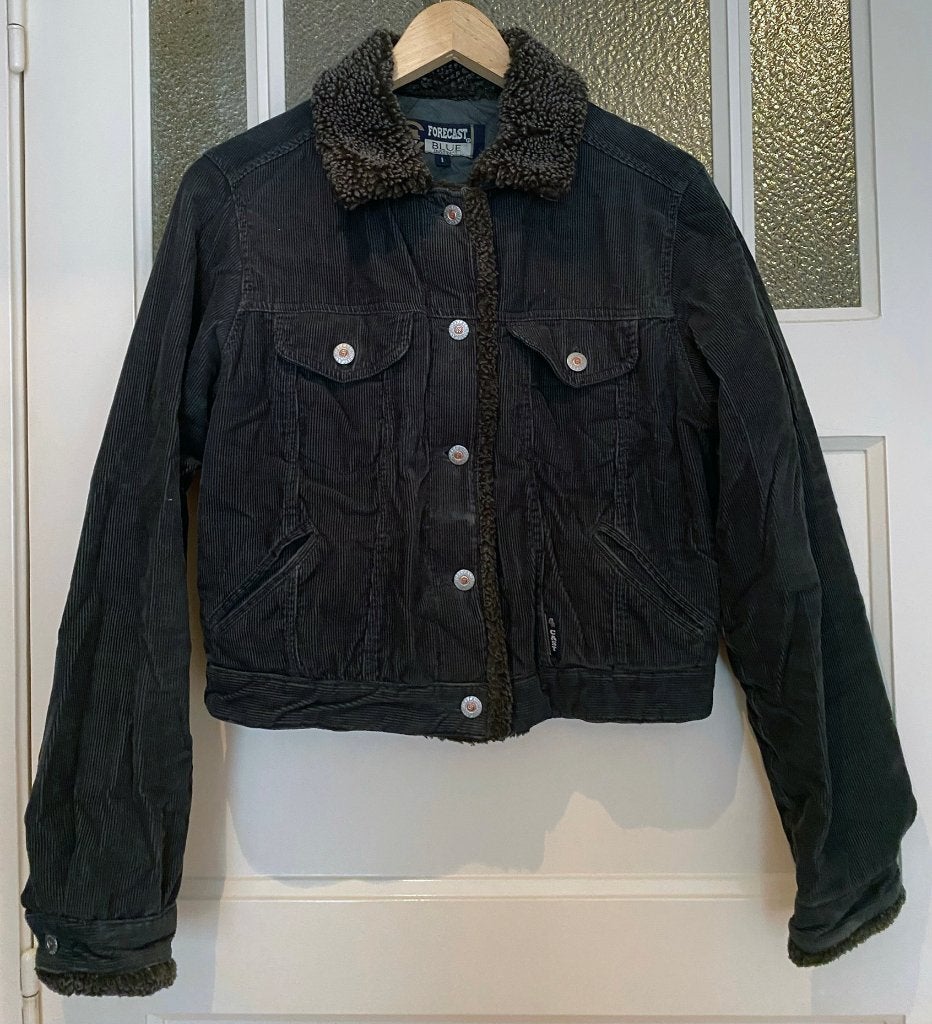 Bruin-grijs jasje in corduroy van Forecast, maat S, Kleding | Dames, Forecast, Ophalen of Verzenden, Zo goed als nieuw, Maat 36 (S)