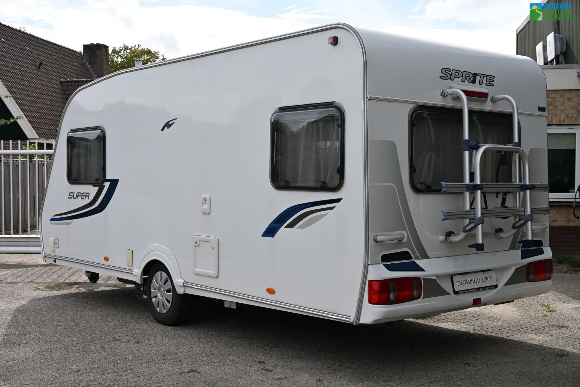 Sprite Super 490 SE Mover Voortent Fietsendrager Enkele bed, Caravans en Kamperen, Rondzit, Bedrijf, Ringverwarming, 5 tot 6 meter