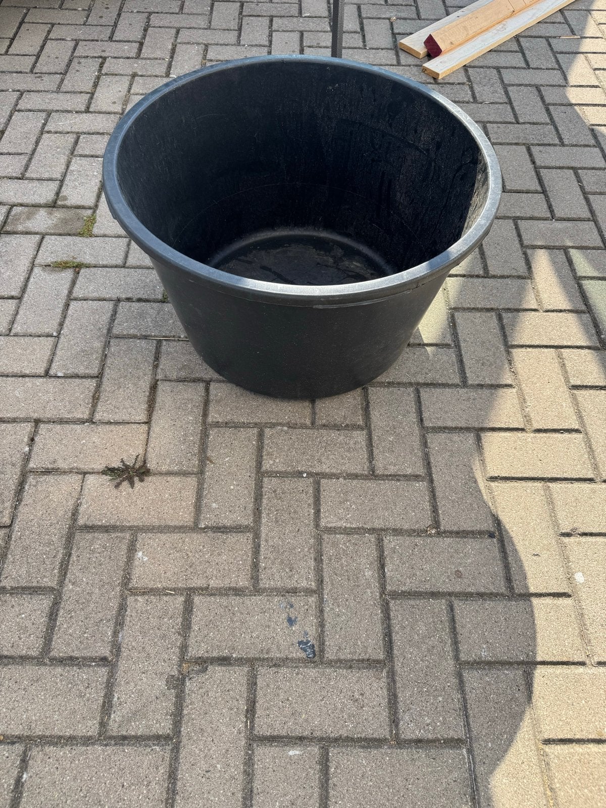 Grote Zwarte Kunststof Kuip - Ideaal voor Tuin of Balkon, Kunststof, Gebruikt, Rond, Ophalen of Verzenden