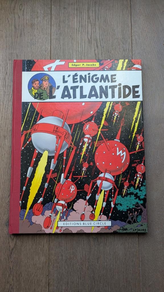 Het Raadsel van Atlantis  luxe-uitgave 1986 blue circle., Eén stripboek, Ophalen of Verzenden, Edgar P. Jacobs