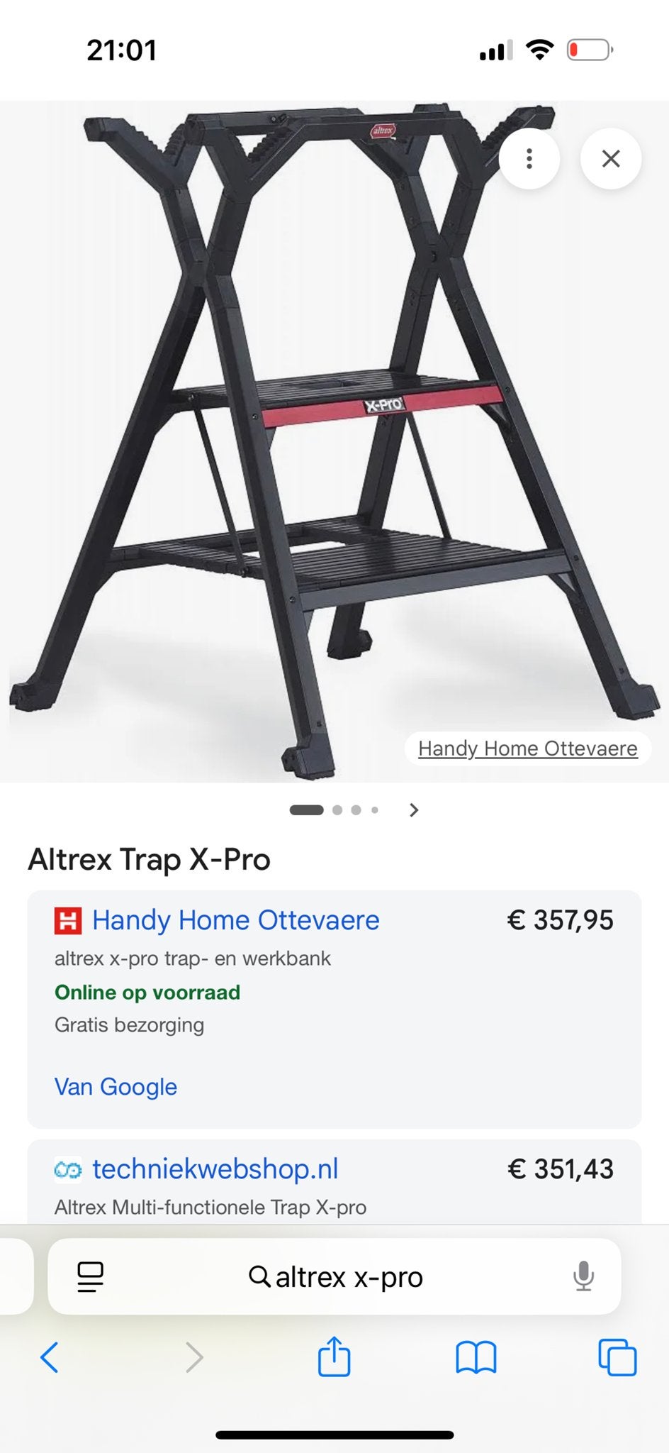 Altrex X-Pro Trap/Werkbank - Multifunctioneel, Ophalen of Verzenden, Gebruikt, Trap, Minder dan 2 meter