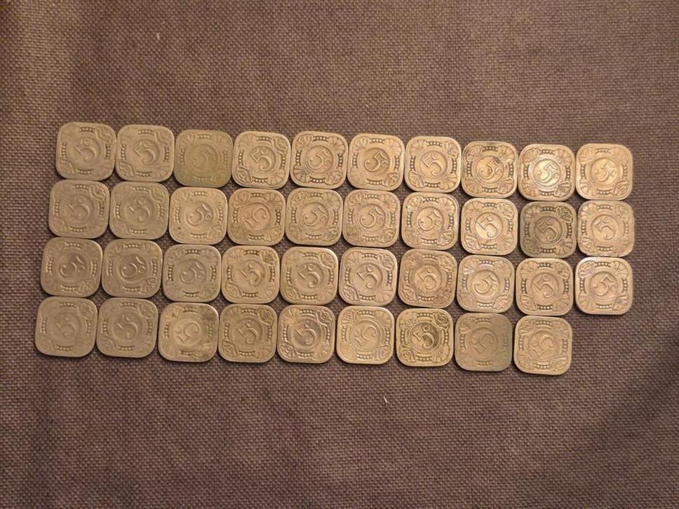 39 stuks 5 cent Wilhelmina munten, Postzegels en Munten, Munten | Nederland, Ophalen of Verzenden, Koningin Wilhelmina, 5 cent