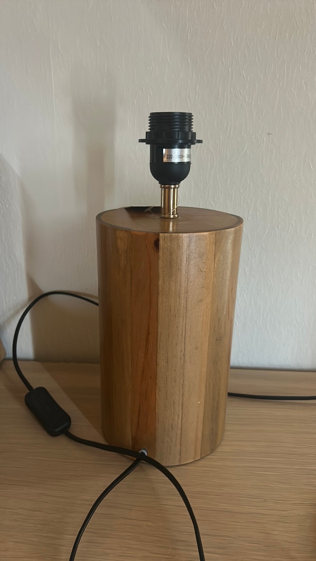 Japandi Xenos lampvoet Pinewood - ø13.7x32 cm, Bruin, Ophalen, Nieuw