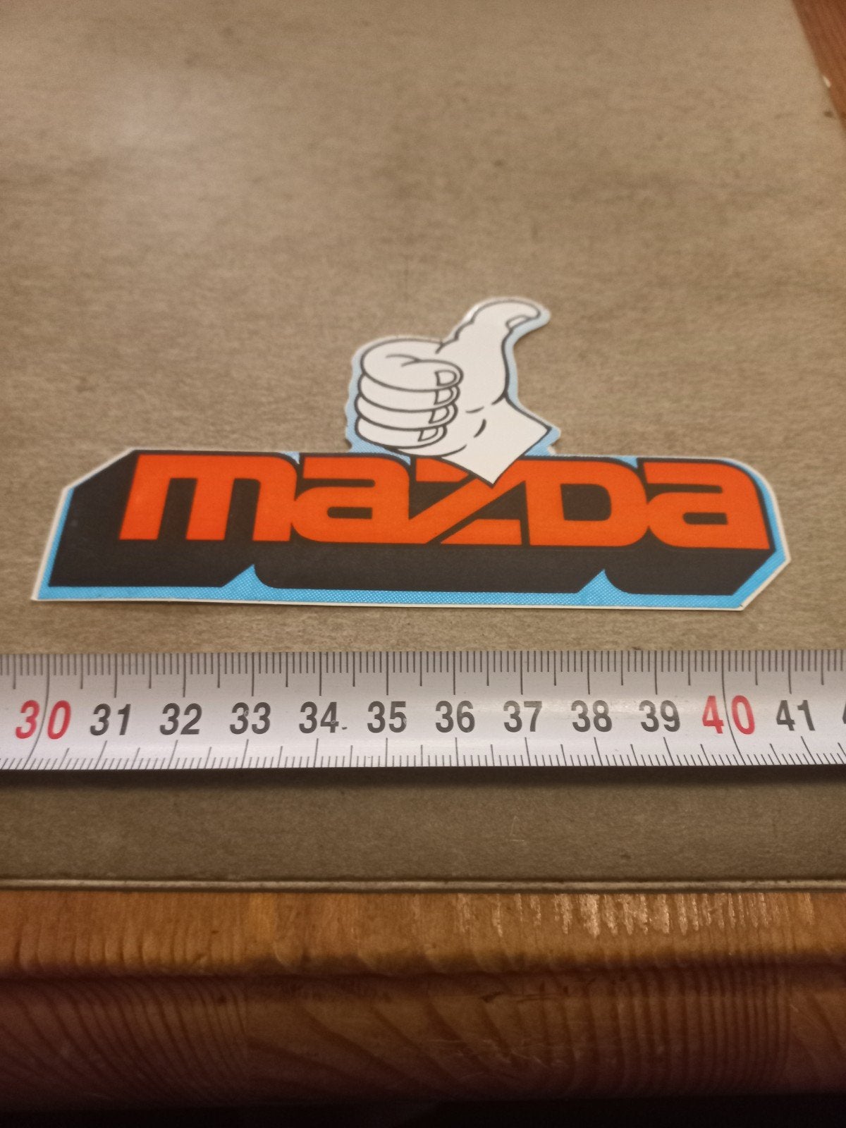 Vintage Mazda Duim Omhoog Sticker - Zeldzaam!, Ophalen of Verzenden