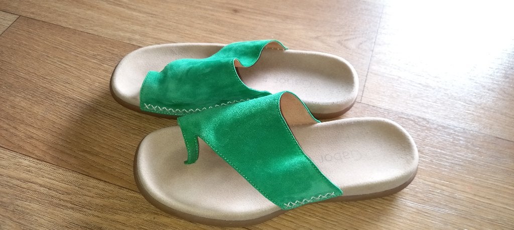 Gabor groene best fitting teenslippers maat 37., Slippers, Gabor, Ophalen of Verzenden, Zo goed als nieuw
