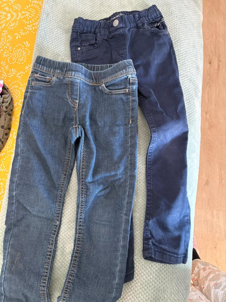 2x Kinderbroek, spijkerbroek en donkerblauwe broek, Ophalen, Gebruikt, Jongen of Meisje, Broek